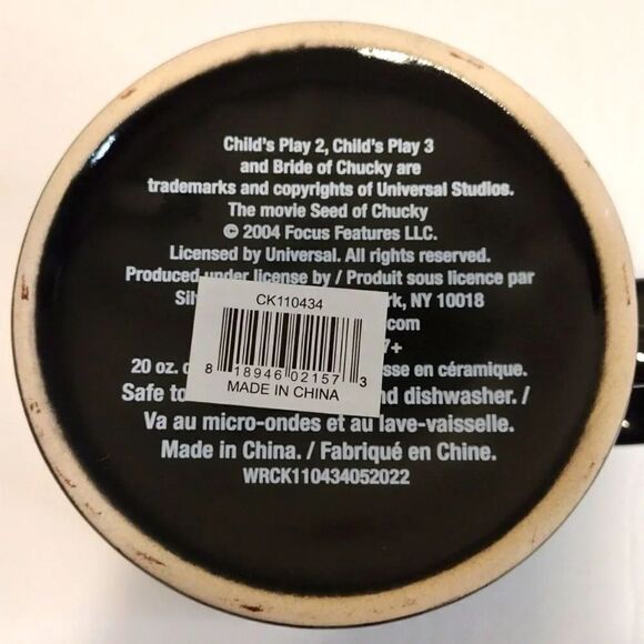 CHUCKY Childs Play Red Halloween Oversized Coffee Mug NWT - Picture 14 of 16